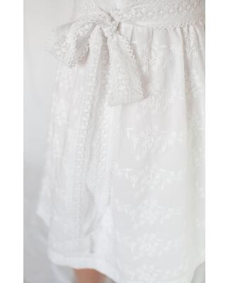 Greta weiss (Kommunionkleid im Bohostil) Baumwolle - f&auml;rbbar, f&uuml;r starke M&auml;dchen