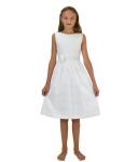 Greta weiss (Kommunionkleid im Bohostil) Baumwolle - färbbar, für starke Mädchen 164