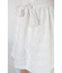 Greta weiss (Kommunionkleid im Bohostil) Baumwolle - färbbar, für starke Mädchen 164