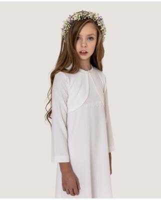 Maxi Viskose wei&szlig; (Kommunionkleid wei&szlig;e Bl&uuml;mchen)