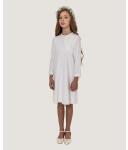 Maxi Viskose wei&szlig; (Kommunionkleid wei&szlig;e Bl&uuml;mchen)