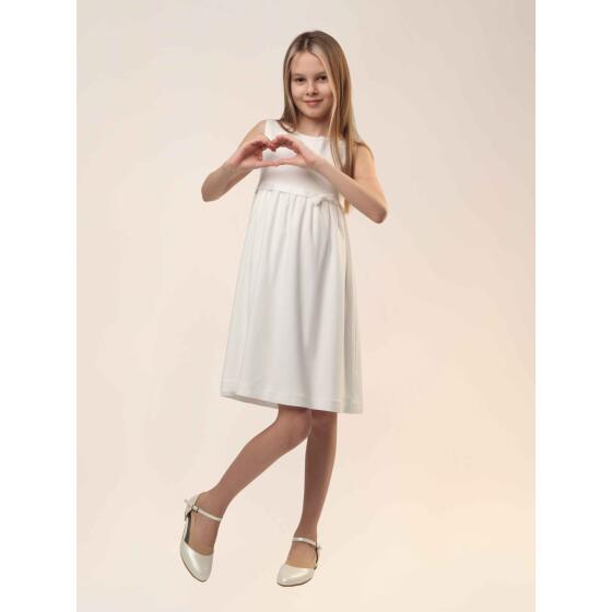 Nelli weiß (Kommunionkleid schlicht im Empirestil) 158