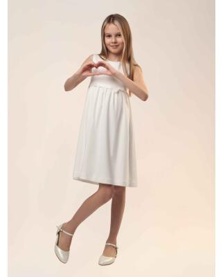 Nelli weiß (Kommunionkleid schlicht im Empirestil) 158