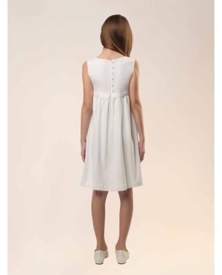 Nelli weiß (Kommunionkleid schlicht im Empirestil) 158
