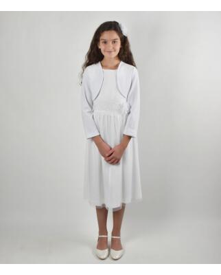 Clara wei&szlig; (Kommunionkleid mit T&uuml;ll) f&uuml;r starke M&auml;dchen